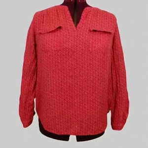 DALIA ladies blouse XL pink‎ with white